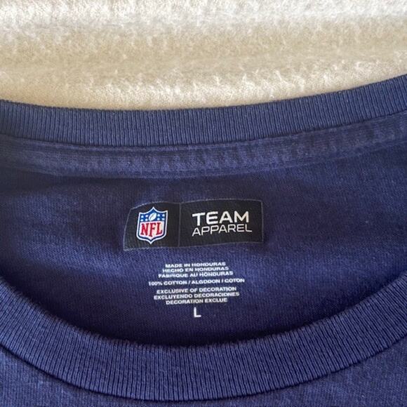 Denver Broncos Logo Men's Large Short Sleeve Shirt Navy Blue NFL Team Apparel - Picture 3 of 8